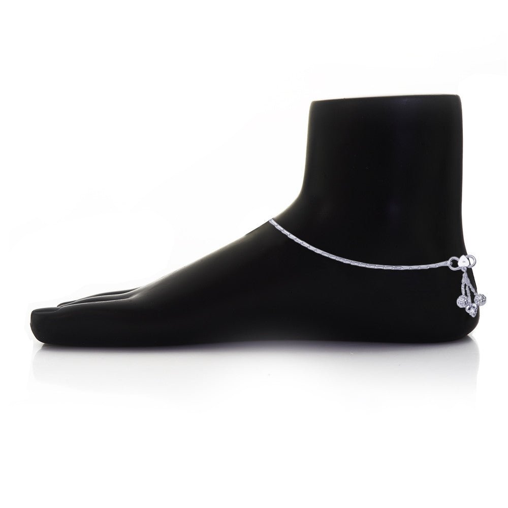 Taraash 925 Sterling Silver Combo of Anklet & Toe Ring COMBO ANTR 03 - Taraash