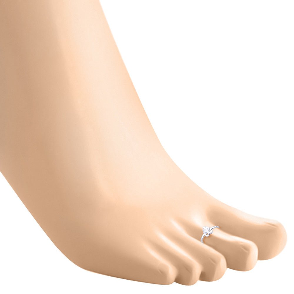 Taraash 925 Sterling Silver Combo of Anklet & Toe Ring COMBO ANTR 03 - Taraash