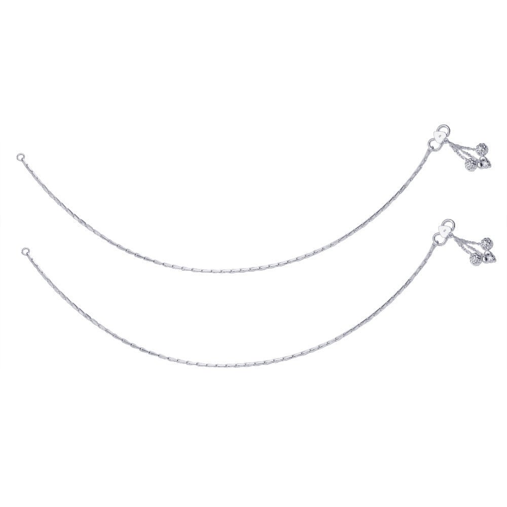 Taraash 925 Sterling Silver Combo of Anklet & Toe Ring COMBO ANTR 03 - Taraash