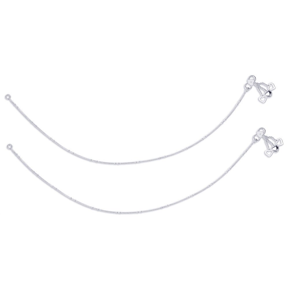 Taraash 925 Sterling Silver Combo of Anklet & Toe Ring COMBO ANTR 04 - Taraash