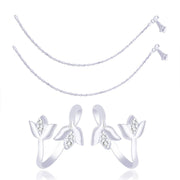 Taraash 925 Sterling Silver Combo of Anklet & Toe Ring COMBO ANTR 05 - Taraash