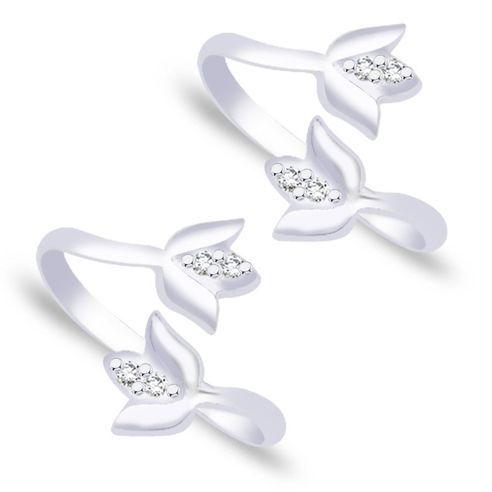 Taraash 925 Sterling Silver Combo of Anklet & Toe Ring COMBO ANTR 05 - Taraash