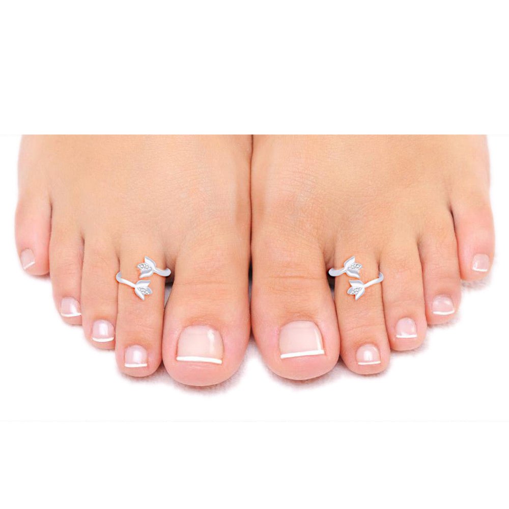 Taraash 925 Sterling Silver Combo of Anklet & Toe Ring COMBO ANTR 05 - Taraash