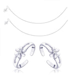 Load image into Gallery viewer, Taraash 925 Sterling Silver Combo of Anklet &amp; Toe Ring COMBO ANTR 06 - Taraash
