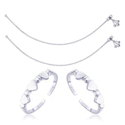 Taraash 925 Sterling Silver Combo of Anklet & Toe Ring COMBO ANTR 07 - Taraash