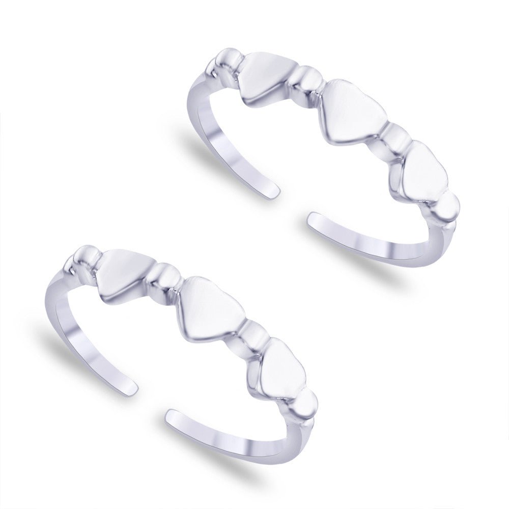 Taraash 925 Sterling Silver Combo of Anklet & Toe Ring COMBO ANTR 07 - Taraash