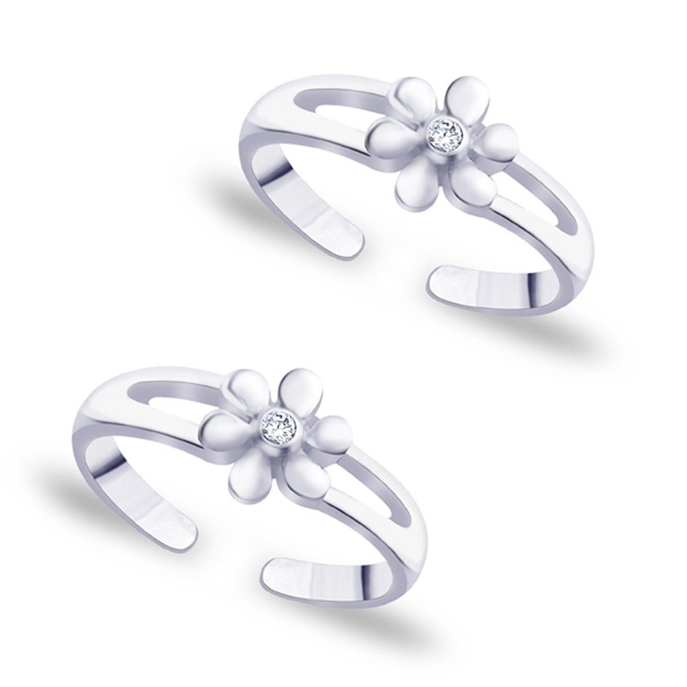 Taraash 925 Sterling Silver Combo of Anklet & Toe Ring COMBO ANTR 08 - Taraash