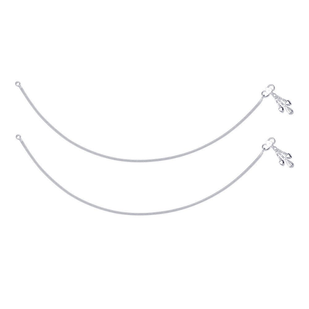 Taraash 925 Sterling Silver Combo of Anklet & Toe Ring COMBO ANTR 08 - Taraash