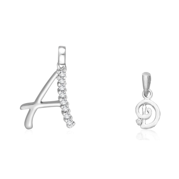 Taraash 925 Sterling Silver Couple Alphabet Pendants "A" and "D" Initial Letter Pendants - Taraash