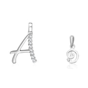Taraash 925 Sterling Silver Couple Alphabet Pendants 