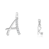Taraash 925 Sterling Silver Couple Alphabet Pendants "A" and "K" Initial Letter Pendants - Taraash