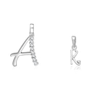 Taraash 925 Sterling Silver Couple Alphabet Pendants 