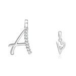 Load image into Gallery viewer, Taraash 925 Sterling Silver Couple Alphabet Pendants &quot;A&quot; and &quot;V&quot; Initial Letter Pendants - Taraash
