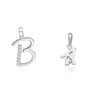 Taraash 925 Sterling Silver Couple Alphabet Pendants 