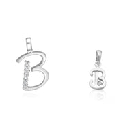 Taraash 925 Sterling Silver Couple Alphabet Pendants 