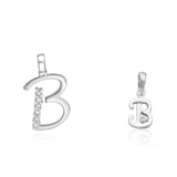 Taraash 925 Sterling Silver Couple Alphabet Pendants "B" and "B" Initial Letter Pendants - Taraash
