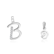 Taraash 925 Sterling Silver Couple Alphabet Pendants 
