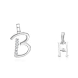 Taraash 925 Sterling Silver Couple Alphabet Pendants "B" and "H" Initial Letter Pendants - Taraash