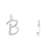 Taraash 925 Sterling Silver Couple Alphabet Pendants "B" and "J" Initial Letter Pendants - Taraash