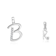 Taraash 925 Sterling Silver Couple Alphabet Pendants 