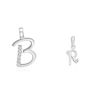 Taraash 925 Sterling Silver Couple Alphabet Pendants 