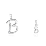 Taraash 925 Sterling Silver Couple Alphabet Pendants 
