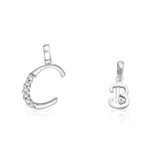 Load image into Gallery viewer, Taraash 925 Sterling Silver Couple Alphabet Pendants &quot;C&quot; and &quot;B&quot; Initial Letter Pendants - Taraash
