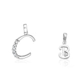 Taraash 925 Sterling Silver Couple Alphabet Pendants "C" and "B" Initial Letter Pendants - Taraash