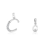 Load image into Gallery viewer, Taraash 925 Sterling Silver Couple Alphabet Pendants &quot;C&quot; and &quot;C&quot; Initial Letter Pendants - Taraash
