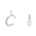 Load image into Gallery viewer, Taraash 925 Sterling Silver Couple Alphabet Pendants &quot;C&quot; and &quot;D&quot; Initial Letter Pendants - Taraash
