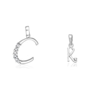 Taraash 925 Sterling Silver Couple Alphabet Pendants 