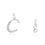Taraash 925 Sterling Silver Couple Alphabet Pendants "C" and "S" Initial Letter Pendants - Taraash