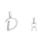 Taraash 925 Sterling Silver Couple Alphabet Pendants "D" and "H" Initial Letter Pendants - Taraash