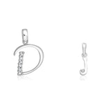 Load image into Gallery viewer, Taraash 925 Sterling Silver Couple Alphabet Pendants &quot;D&quot; and &quot;J&quot; Initial Letter Pendants - Taraash
