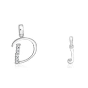 Taraash 925 Sterling Silver Couple Alphabet Pendants 