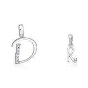 Taraash 925 Sterling Silver Couple Alphabet Pendants 