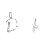 Load image into Gallery viewer, Taraash 925 Sterling Silver Couple Alphabet Pendants &quot;D&quot; and &quot;P&quot; Initial Letter Pendants - Taraash
