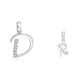 Taraash 925 Sterling Silver Couple Alphabet Pendants "D" and "R" Initial Letter Pendants - Taraash