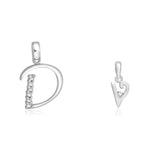 Load image into Gallery viewer, Taraash 925 Sterling Silver Couple Alphabet Pendants &quot;D&quot; and &quot;V&quot; Initial Letter Pendants - Taraash
