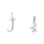 Taraash 925 Sterling Silver Couple Alphabet Pendants 
