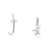 Taraash 925 Sterling Silver Couple Alphabet Pendants "J" and "A" Initial Letter Pendants - Taraash