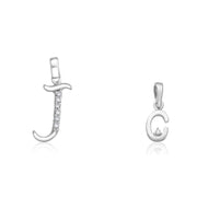 Taraash 925 Sterling Silver Couple Alphabet Pendants 