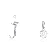 Taraash 925 Sterling Silver Couple Alphabet Pendants 
