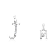 Taraash 925 Sterling Silver Couple Alphabet Pendants 