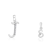 Taraash 925 Sterling Silver Couple Alphabet Pendants 