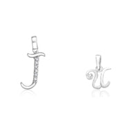 Taraash 925 Sterling Silver Couple Alphabet Pendants 