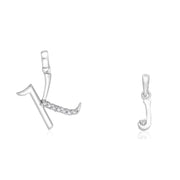 Taraash 925 Sterling Silver Couple Alphabet Pendants 