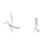 Load image into Gallery viewer, Taraash 925 Sterling Silver Couple Alphabet Pendants &quot;K&quot; and &quot;K&quot; Initial Letter Pendants - Taraash
