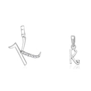 Taraash 925 Sterling Silver Couple Alphabet Pendants 