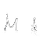 Load image into Gallery viewer, Taraash 925 Sterling Silver Couple Alphabet Pendants &quot;M&quot; and &quot;B&quot; Initial Letter Pendants - Taraash
